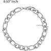 imageLucky Brand 22quot Figaro Chain and Bracelet Set for Men Stainless Steel Mens Jewelry Set Necklace and Bracelet Set