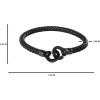 imageLucky Brand Brown Cord Interlock Bracelet for Men 85 BlackPlated Brass Corded Bracelet Male Jewelry