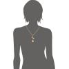 imageLucky Brand Gold Plated Necklace for women with Rose Quartz Stone Pendant