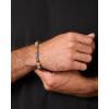 imageLucky Brand Jasper and Tiger Eye Bracelet Stretch Beaded Bracelet for Men with Logo Bead and Jasper and Tigers Eye Beads