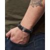 imageLucky Brand Mens Beaded Black Bracelet 2 Pieces Stretch Mens Bracelets Beads 8mm Black Onyx and Green Malachite