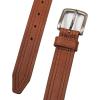 imageLucky Brand Mens Stitched Leather Belt  Classic  Casual  Dress  Everyday  Western  Genuine Leather  Metal BuckleAntiqued Leather  Tan