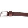 imageLucky Brand Mens Stitched Leather Belt  Classic  Casual  Dress  Everyday  Western  Genuine Leather  Metal BuckleDouble Stitch  Brown