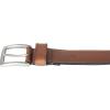 imageLucky Brand Mens Stitched Leather Belt  Classic  Casual  Dress  Everyday  Western  Genuine Leather  Metal BuckleDouble Stitch  Tan