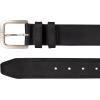 imageLucky Brand Mens Stitched Leather Belt  Classic  Casual  Dress  Everyday  Western  Genuine Leather  Metal BuckleTriple Needle Stitch  Black