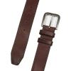 imageLucky Brand Mens Stitched Leather Belt  Classic  Casual  Dress  Everyday  Western  Genuine Leather  Metal BuckleTriple Needle Stitch  Brown