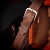 imageLucky Brand Mens Stitched Leather Belt  Classic  Casual  Dress  Everyday  Western  Genuine Leather  Metal BuckleTriple Needle Stitch  Tan