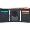 imageLucky Brand Mens Trifold Wallet  Id Window  Card Slots  Leather  Organization  Durable  StylishFlag Embossed Leather  Black