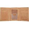 imageLucky Brand Mens Trifold Wallet  Id Window  Card Slots  Leather  Organization  Durable  StylishFlag Embossed Leather  Tan