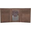 imageLucky Brand Mens Trifold Wallet  Id Window  Card Slots  Leather  Organization  Durable  StylishGrooved Leather  Brown