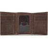 imageLucky Brand Mens Trifold Wallet Id Window Card Slots Leather Organization Durable Stylish Double StitchedBrown TriFold