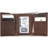 imageLucky Brand Mens Trifold Wallet Id Window Card Slots Leather Organization Durable Stylish Double StitchedBrown TriFold