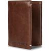 imageLucky Brand Mens Trifold Wallet Id Window Card Slots Organization Durable Stylish Grain LeatherBrown TriFold
