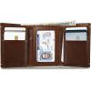 imageLucky Brand Mens Trifold Wallet Id Window Card Slots Organization Durable Stylish Grain LeatherBrown TriFold