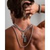imageLucky Brand Stainless Steel Cross Necklace for Men 24quot TwoTone Pendant Necklace Cross Jewelry