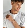 imageLucky Brand Tiger Eye Bracelet for Men Silver FlashPlated Brass and Tigers Eye Bead Bracelet Stretch Beaded Bracelet