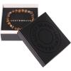 imageLucky Brand Tiger Eye Bracelet for Men Silver FlashPlated Brass and Tigers Eye Bead Bracelet Stretch Beaded Bracelet