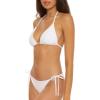imageLucky Brand Womens Clear Lines Reversible Triangle Top and Tie Side Bottom Bikini Set Adjustable Two Piece SwimsuitsFlamingo