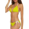 imageLucky Brand Womens Clear Lines Reversible Triangle Top and Tie Side Bottom Bikini Set Adjustable Two Piece SwimsuitsLemon