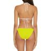 imageLucky Brand Womens Clear Lines Reversible Triangle Top and Tie Side Bottom Bikini Set Adjustable Two Piece SwimsuitsLemon