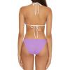 imageLucky Brand Womens Clear Lines Reversible Triangle Top and Tie Side Bottom Bikini Set Adjustable Two Piece SwimsuitsLilac