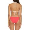imageLucky Brand Womens Clear Lines Reversible Triangle Top and Tie Side Bottom Bikini Set Adjustable Two Piece SwimsuitsPaprika