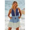 imageLucky Brand Womens Lagos Tiered Dress Casual Beach Cover UpsNavy