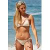 imageLucky Brand Womens Malaga Crochet Trim Tie Side Bikini Bottom Cheeky Coverage Swimwear SeparatesNatural
