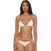 imageLucky Brand Womens Malaga Crochet Trim Tie Side Bikini Bottom Cheeky Coverage Swimwear SeparatesNatural