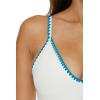 imageLucky Brand Womens Marbella One Piece Swimsuit Adjustable Bathing SuitsWhite