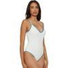 imageLucky Brand Womens Marbella One Piece Swimsuit Adjustable Bathing SuitsWhite