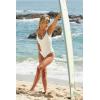 imageLucky Brand Womens Marbella One Piece Swimsuit Adjustable Bathing SuitsWhite