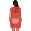 imageLucky Brand Womens Morro Hooded Fishnet Beach Cover Up Casual Swimsuit TopsCoral
