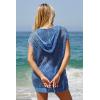 imageLucky Brand Womens Morro Hooded Fishnet Beach Cover Up Casual Swimsuit TopsWisteria