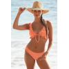 imageLucky Brand Womens Sea of Love Shirred Hipster Bikini Bottom Cheeky Coverage Swimwear SeparatesApricot Ice