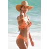 imageLucky Brand Womens Sea of Love Shirred Hipster Bikini Bottom Cheeky Coverage Swimwear SeparatesApricot Ice