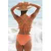 imageLucky Brand Womens Sea of Love Shirred Hipster Bikini Bottom Cheeky Coverage Swimwear SeparatesApricot Ice