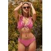 imageLucky Brand Womens Sea of Love Shirred Hipster Bikini Bottom Cheeky Coverage Swimwear SeparatesPinkie