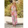 imageLucky Brand Womens Seville Crop Jumpsuit Crochet Trim Casual Beach Cover UpsMulticolor