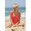 imageLucky Brand Womens Valencia One Piece Swimsuit Plunge VNeck Bathing SuitsCoral