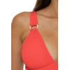imageLucky Brand Womens Valencia One Piece Swimsuit Plunge VNeck Bathing SuitsCoral