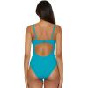 imageLucky Brand Womens Valencia One Piece Swimsuit Plunge VNeck Bathing SuitsOcean