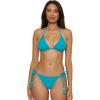 imageLucky Brand Womens Valencia Tie Side Bikini Bottom Cheeky Coverage Swimwear SeparatesOcean