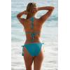 imageLucky Brand Womens Valencia Tie Side Bikini Bottom Cheeky Coverage Swimwear SeparatesOcean