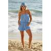 imageLucky Brand womens Malaga Bandeau Romper Crochet Trim Casual Beach Cover Ups for WomenWisteria