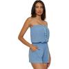 imageLucky Brand womens Malaga Bandeau Romper Crochet Trim Casual Beach Cover Ups for WomenWisteria