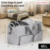 imageLucky Travel Duffel Bags 85L Gym Bag Travel Bag ampamp Large Duffle Bag for Men Foldable Overnight Weekender Bags for Women ampamp Men with Adjustable Shoulder Strap BlackLight Gray