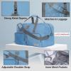 imageLucky Travel Duffel Bags 85L Gym Bag Travel Bag ampamp Large Duffle Bag for Men Foldable Overnight Weekender Bags for Women ampamp Men with Adjustable Shoulder Strap BlackLight Blue