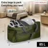 imageLucky Travel Duffel Bags 85L Gym Bag Travel Bag ampamp Large Duffle Bag for Men Foldable Overnight Weekender Bags for Women ampamp Men with Adjustable Shoulder Strap BlackLoden Green