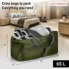imageLucky Travel Duffel Bags 85L Gym Bag Travel Bag ampamp Large Duffle Bag for Men Foldable Overnight Weekender Bags for Women ampamp Men with Adjustable Shoulder Strap BlackLoden Green